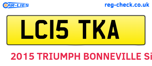 LC15TKA are the vehicle registration plates.