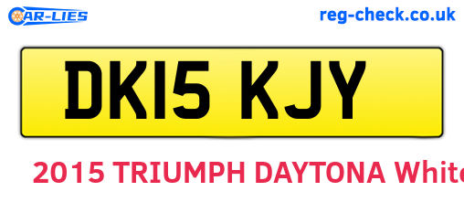 DK15KJY are the vehicle registration plates.