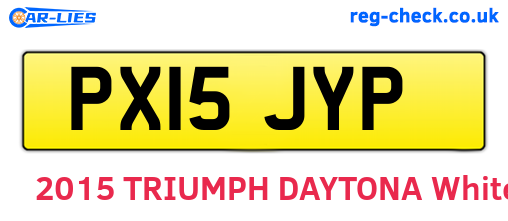 PX15JYP are the vehicle registration plates.
