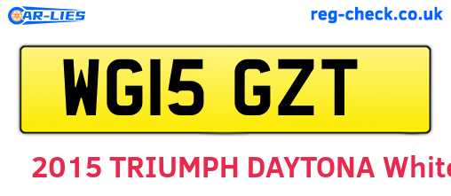 WG15GZT are the vehicle registration plates.