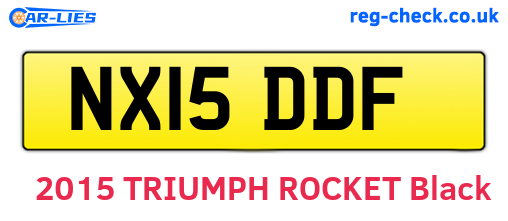 NX15DDF are the vehicle registration plates.