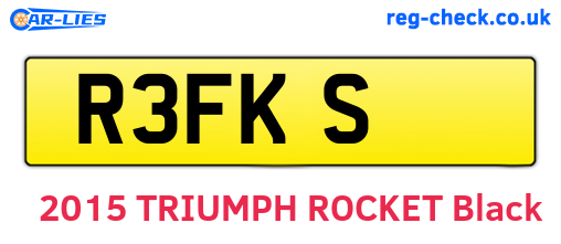 R3FKS are the vehicle registration plates.