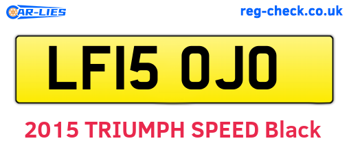 LF15OJO are the vehicle registration plates.