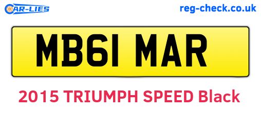 MB61MAR are the vehicle registration plates.
