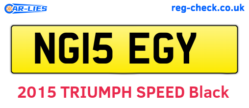 NG15EGY are the vehicle registration plates.