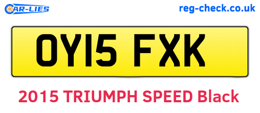 OY15FXK are the vehicle registration plates.