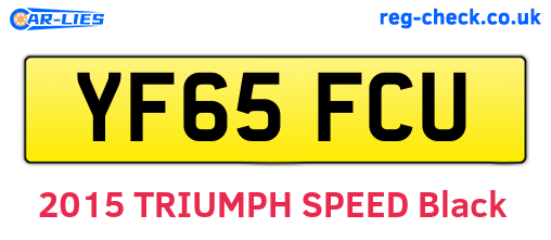 YF65FCU are the vehicle registration plates.