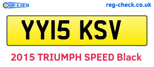 YY15KSV are the vehicle registration plates.
