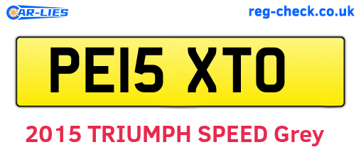 PE15XTO are the vehicle registration plates.
