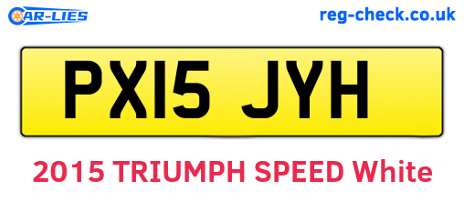 PX15JYH are the vehicle registration plates.