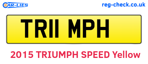 TR11MPH are the vehicle registration plates.