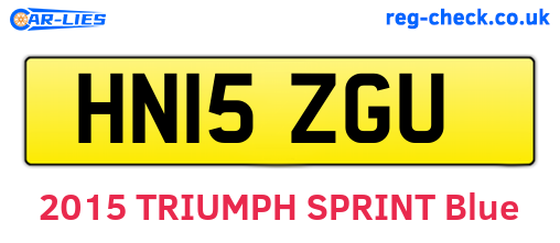 HN15ZGU are the vehicle registration plates.