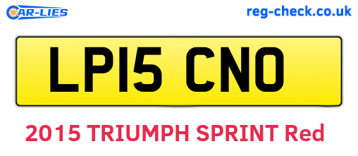 LP15CNO are the vehicle registration plates.