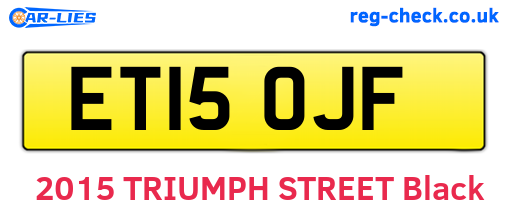 ET15OJF are the vehicle registration plates.