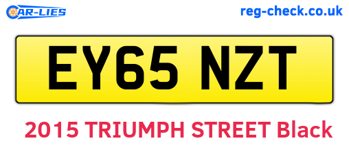 EY65NZT are the vehicle registration plates.