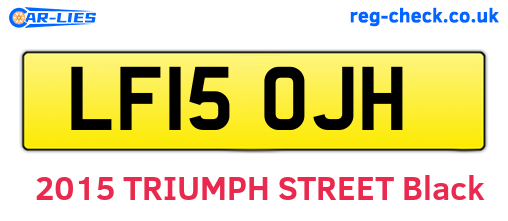 LF15OJH are the vehicle registration plates.