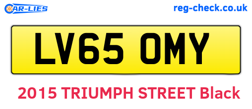 LV65OMY are the vehicle registration plates.