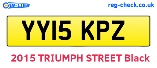 YY15KPZ are the vehicle registration plates.