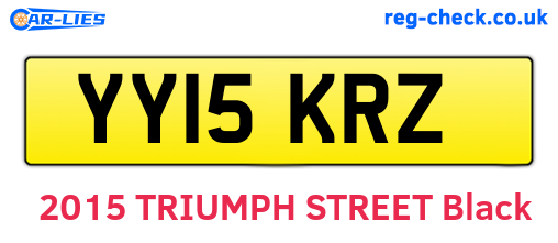 YY15KRZ are the vehicle registration plates.