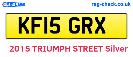 KF15GRX are the vehicle registration plates.