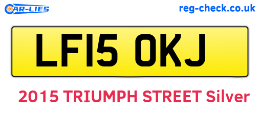 LF15OKJ are the vehicle registration plates.