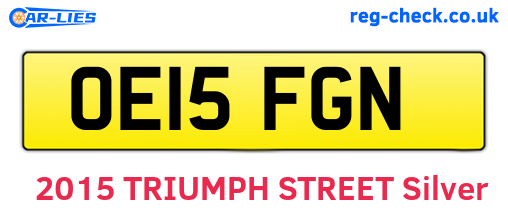 OE15FGN are the vehicle registration plates.
