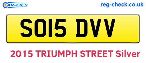 SO15DVV are the vehicle registration plates.