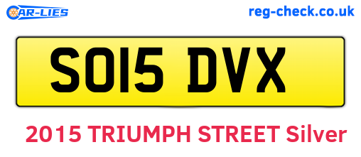 SO15DVX are the vehicle registration plates.