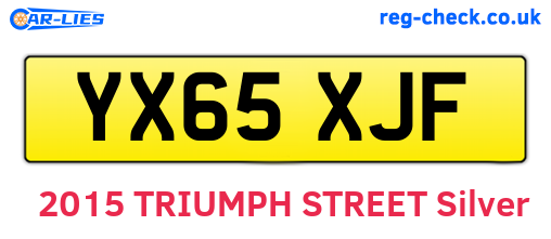 YX65XJF are the vehicle registration plates.