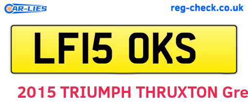 LF15OKS are the vehicle registration plates.