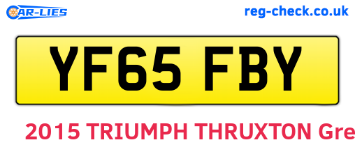 YF65FBY are the vehicle registration plates.