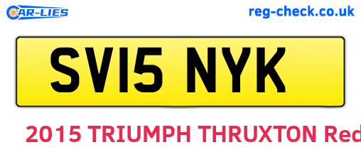 SV15NYK are the vehicle registration plates.
