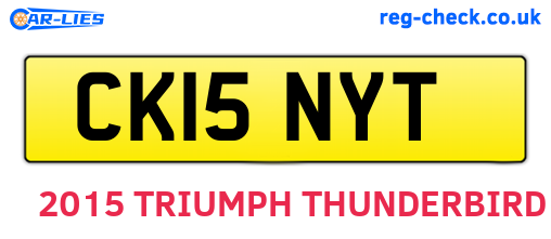 CK15NYT are the vehicle registration plates.