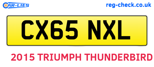CX65NXL are the vehicle registration plates.