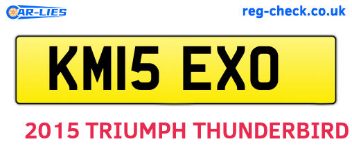 KM15EXO are the vehicle registration plates.