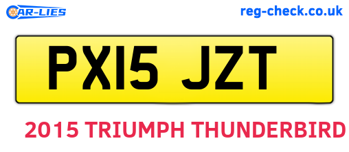PX15JZT are the vehicle registration plates.