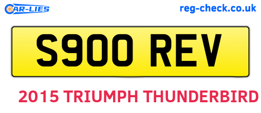 S900REV are the vehicle registration plates.