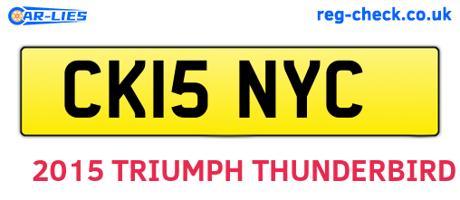 CK15NYC are the vehicle registration plates.