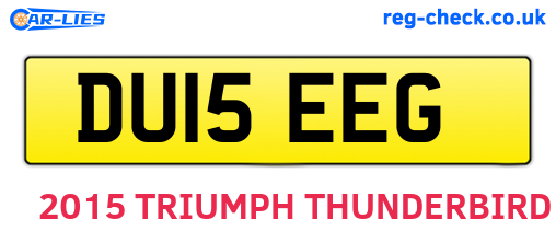 DU15EEG are the vehicle registration plates.