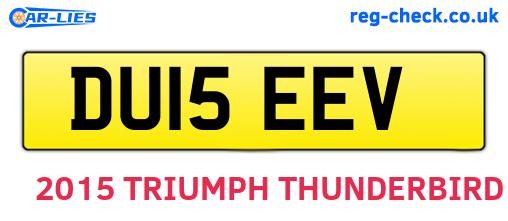 DU15EEV are the vehicle registration plates.
