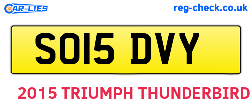 SO15DVY are the vehicle registration plates.