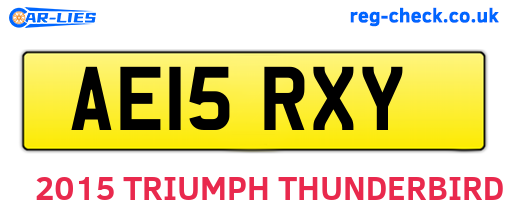 AE15RXY are the vehicle registration plates.