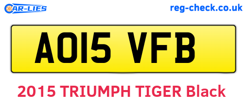 AO15VFB are the vehicle registration plates.