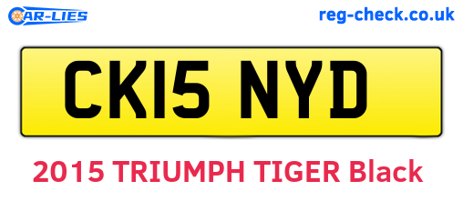 CK15NYD are the vehicle registration plates.