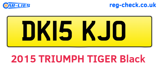 DK15KJO are the vehicle registration plates.