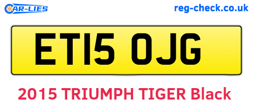 ET15OJG are the vehicle registration plates.