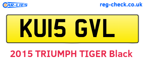 KU15GVL are the vehicle registration plates.