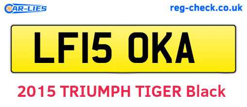 LF15OKA are the vehicle registration plates.