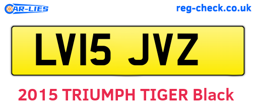 LV15JVZ are the vehicle registration plates.