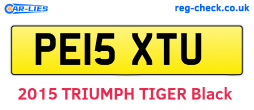 PE15XTU are the vehicle registration plates.